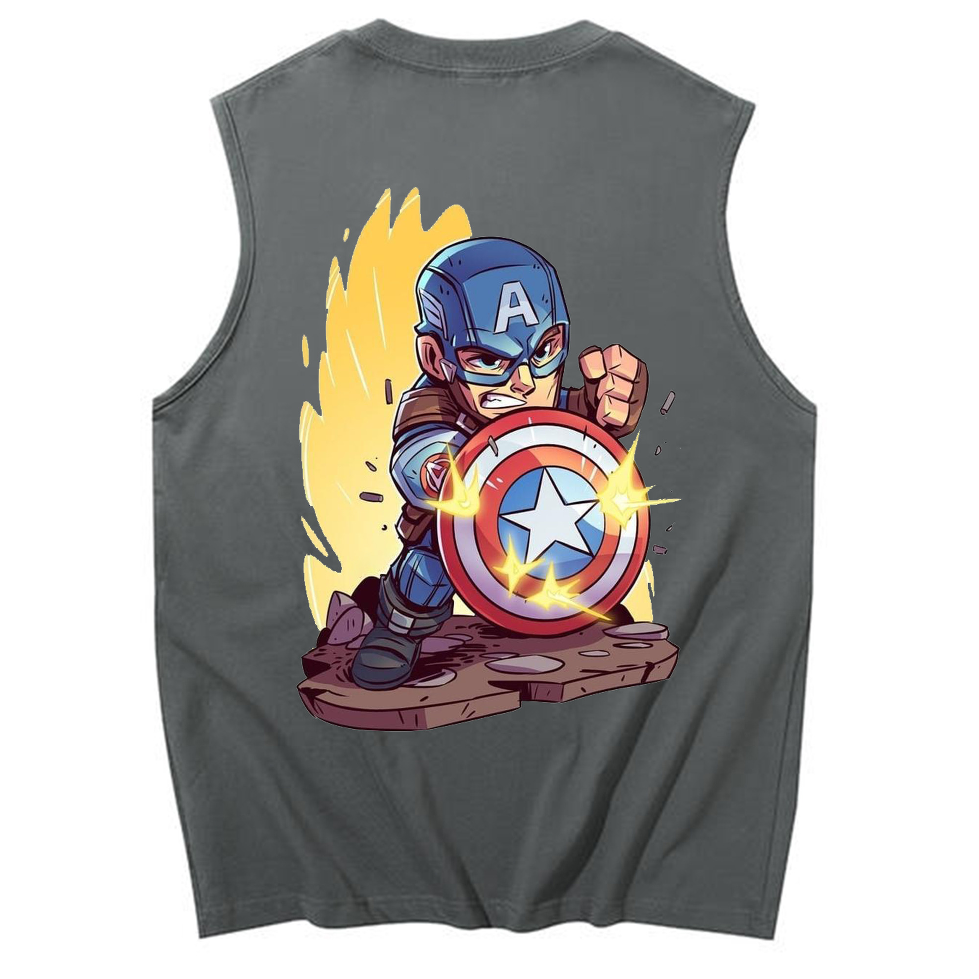 （画像用） アベンジャーズ The Avengers コットン100％タンクトップ（背面プリント）